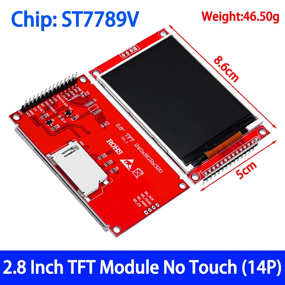 TFT ЖК-модуль 2.8 дюйма Baishundianzi ILI9341 для Arduino, 2.8 TFT ST7789