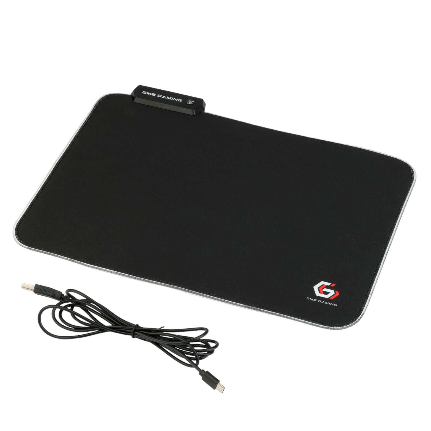 Коврик для мыши Gembird с подсветкой 350х250х3мм, черный, ткань+резина, коробка - фото №8