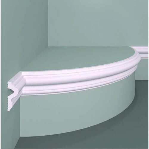 фото Молдинг гибкий для стен bello deco м10 pu f 45х17х1000 мм, белый