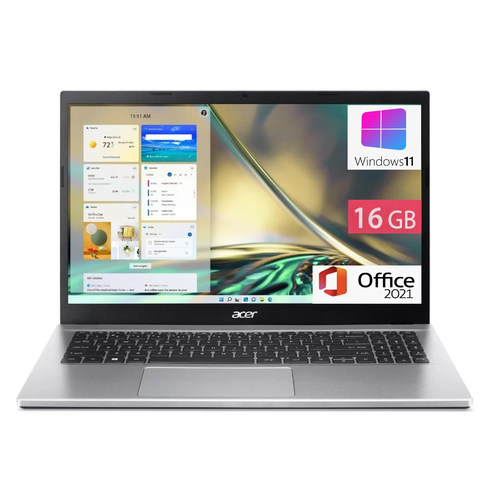 Acer Aspire 3 Ноутбук 156 AMD Ryzen 7 5700U RAM 16 ГБ SSD 512 ГБ Win 11 Pro Office Русская раскладка 61370₽