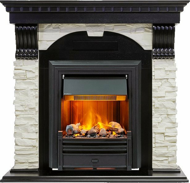 Каминокомплект Dimplex Dublin - Венге / Сланец белый с очагом Brookline Black