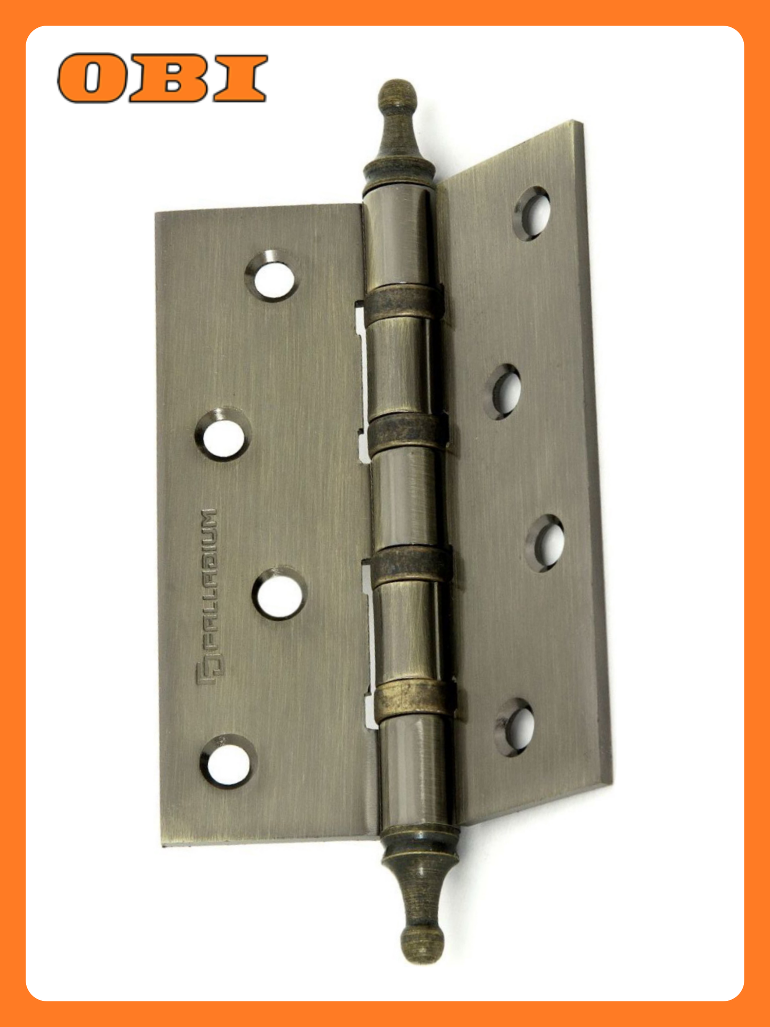 Дверная петля универсальная врезная Palladium 100х75х25 мм античная бронза