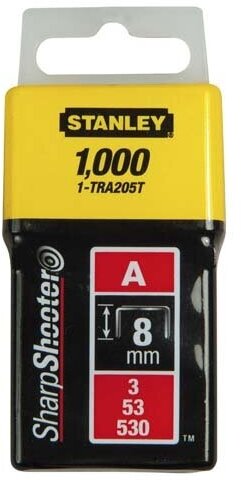 Скобы для степлера Stanley "light duty" тип "a" 6мм/ 1/4"х1000шт 1-tra204t - фотография № 6