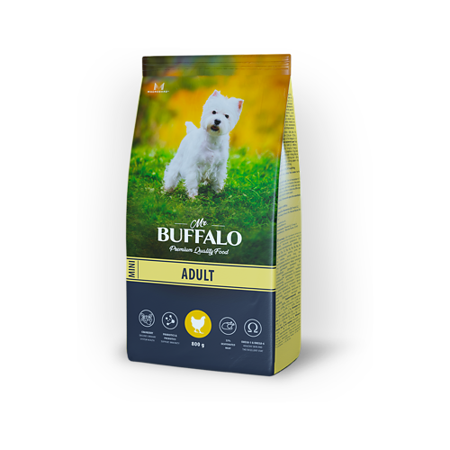 MR.BUFFALO ADULT MINI 800 г сухой корм для собак мелких пород курица 5 шт