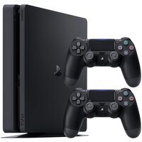 Игровая приставка Sony PlayStation 4 Slim 1000 ГБ HDD, без игр, черный