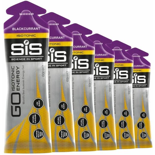 Гель питьевой SCIENCE IN SPORT (SiS) GO Isotonic Energy Gels 6 x 60 мл, Черная смородина гель питьевой science in sport sis go energy electrolyte gels 6 x 60 мл электролит малина