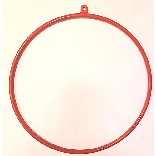 фото Металлическое кольцо для воздушной гимнастики, с подвесом, цвет красный, диаметр 95 см. стальной король