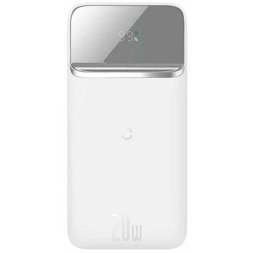 внешний аккумулятор baseus bipow digital display fast charge power bank 20000mah 20w white ppbd050302 Вешний аккумулятор Baseus Bipow Digital Display Fast Charge Power Bank 10000mAh 20W White