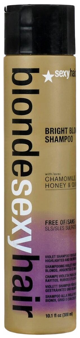 Шампунь корректирующий Сияющий блонд без сульфатов Sexy Hair Blonde Sulfate-Free Bright Blonde Shampoo Шампунь, 300 мл