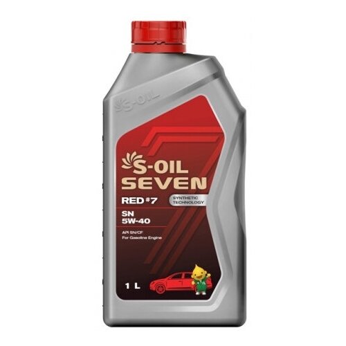 Синтетическое моторное масло S-OIL SEVEN RED #7 SN 5W-40, 1 л (Корея)