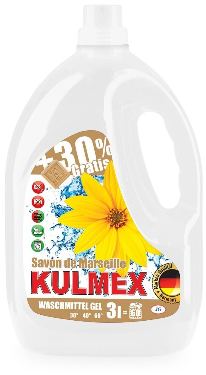 Гель для стирки KULMEX Savon de Marseille Марсельское мыло, 3 л