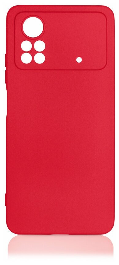 Накладка силикон DF для Poco X4 Pro (5G) Красный
