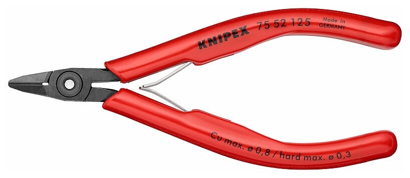 Кусачки боковые для электроники вороненые 125 мм Knipex KN-7552125