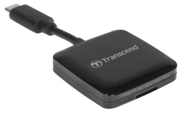 Считыватель карты памяти Transcend Карт ридер Transcend RDC3 USB Type-C USB 3.2 Gen 1 SD MicroSD