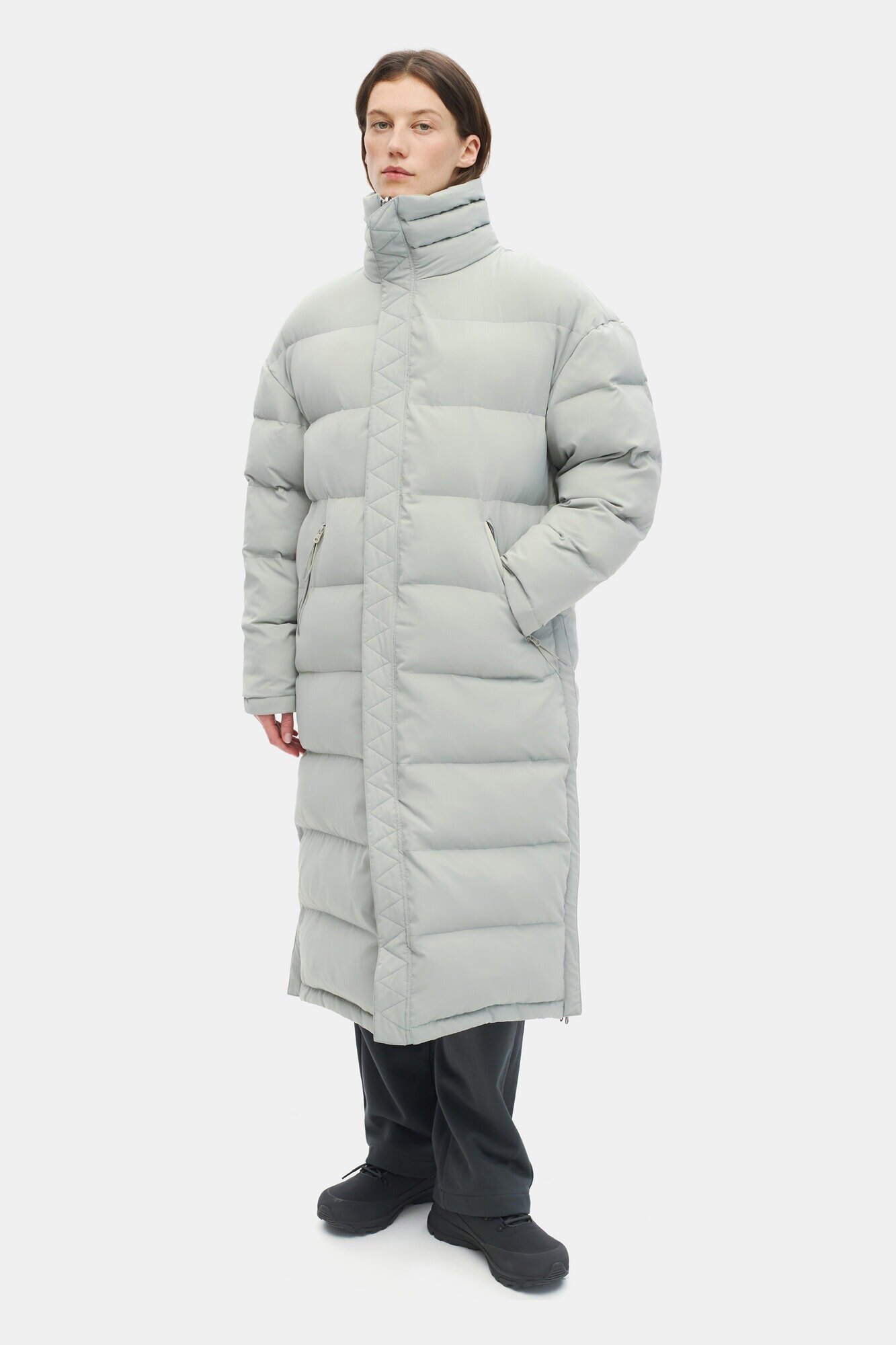 Пуховик SHU, размер XL, светло-серый — фото 1