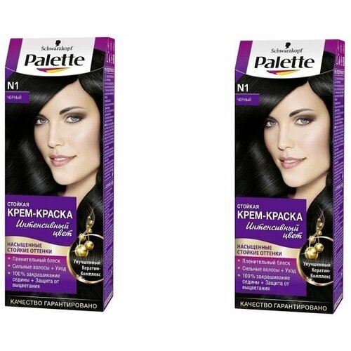 Краска для волос Palette (Палет) N1 - Черный х 2шт