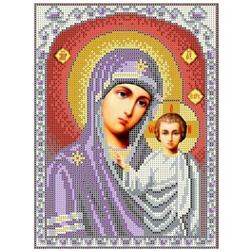 Рисунок на ткани Каролинка Богородица Казанская, 18,5x24,6 см