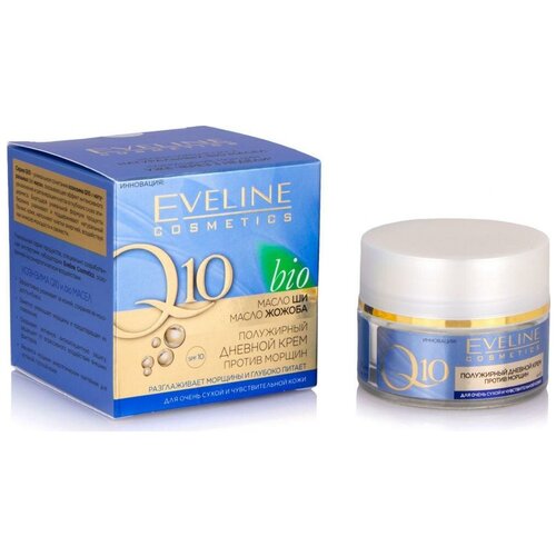 фото Eveline cosmetics коэнзим q10 полужирный дневной крем для лица против морщин, 50 мл