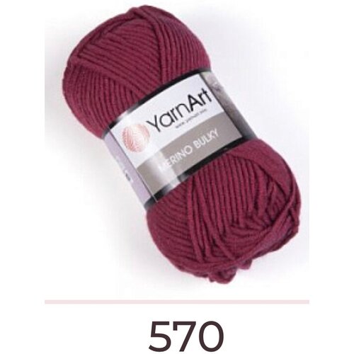 Пряжа для вязания Yarnart Merino Bulky 25% шерсть 75% акрил;100гр-100м(1 моток)