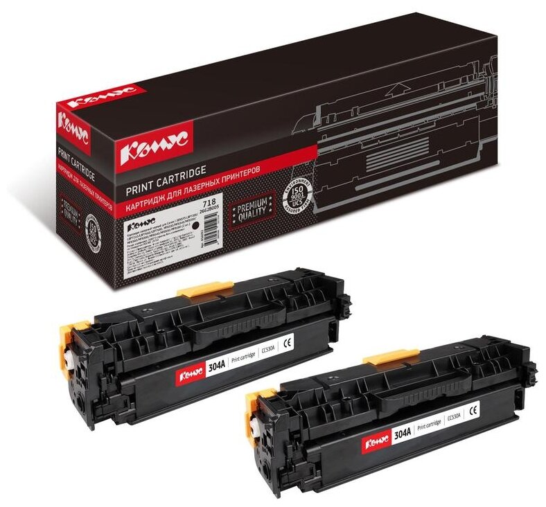 Картридж лазерный Комус 718 2662B005 чер. для Canon (2шт/уп.), 1 шт.