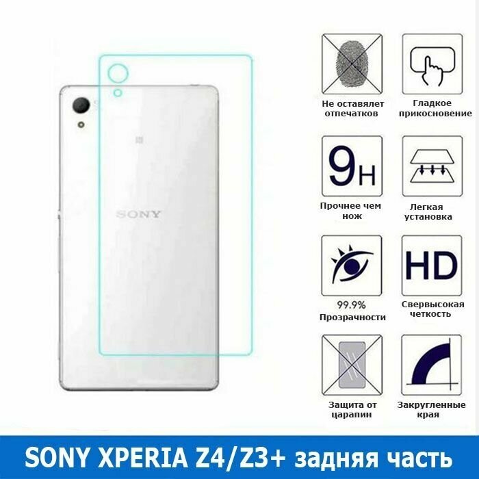 Защитное стекло для Sony Xperia Z4/Z3 Plus задняя часть 0.3 мм