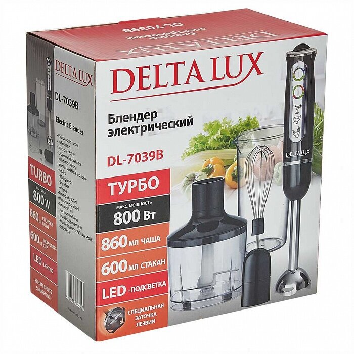 Блендер Delta Lux DL-7039, 800Вт (цвета в ассорт.) БИТ - фото №9