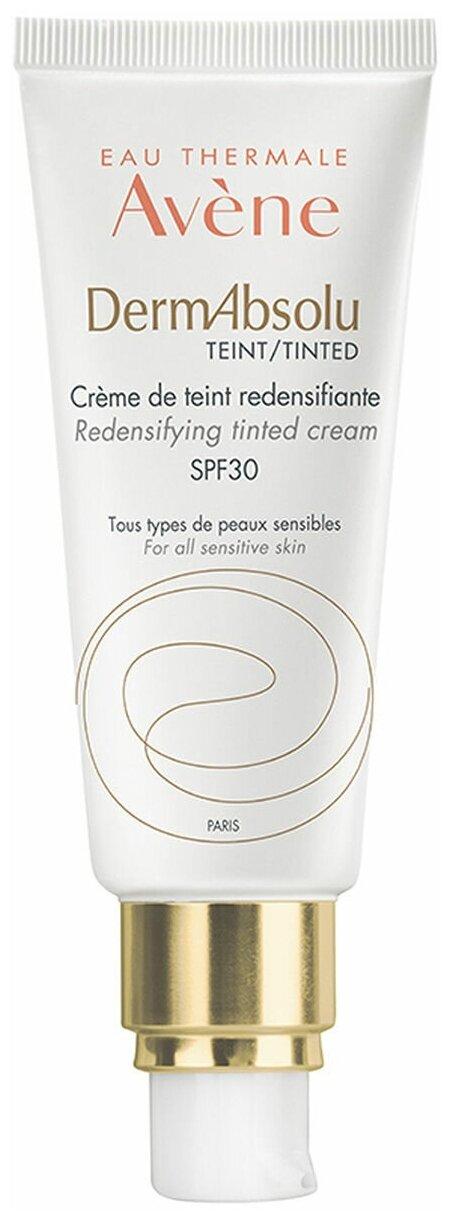 AVENE DermAbsolu Tinted Cream SPF 30 Крем для упругости кожи лица с тонирующим эффектом, 40 мл