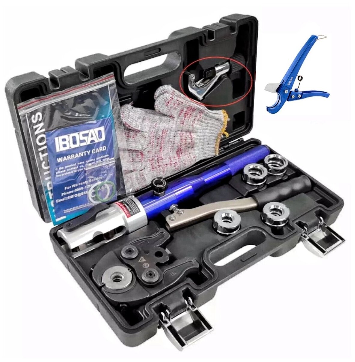 фото Пресс клещи гидравлический инструмент для металлопластика нержавейки меди оцинковки профиль TH-V