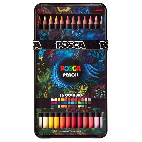 Набор карандашей цветных UNI POSCA 36 шт