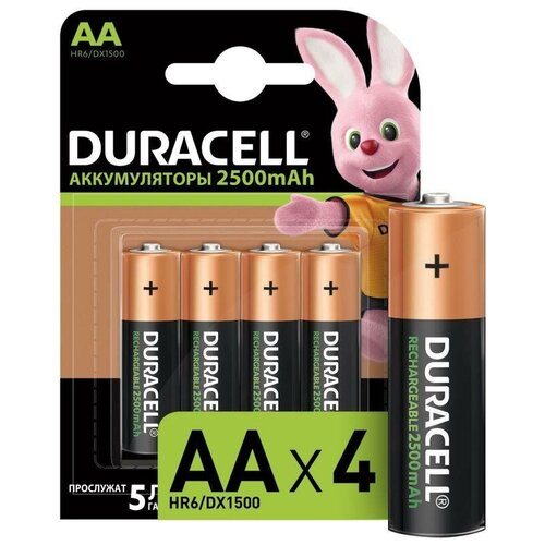 Аккумулятор HR6-4BL 2400мА.ч предзаряженные (блист.4шт) Duracell Б0014863 ( 4 упак.)