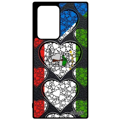 фото Чехол на мобильный samsung galaxy note 20 ultra, "флаг гвинеи экваториальной с сердцем" utaupia