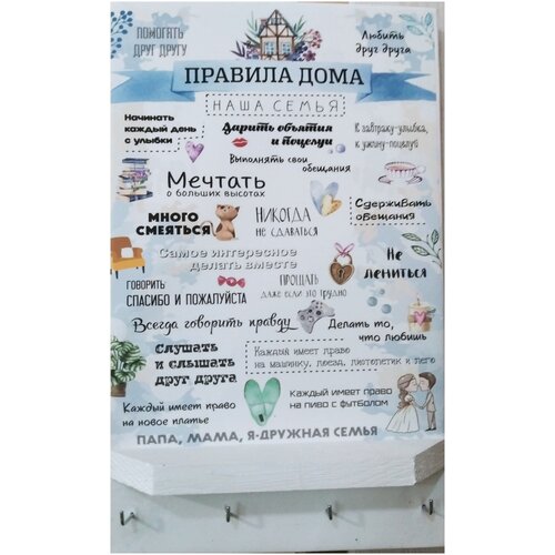 Ключница в прихожую с панно 