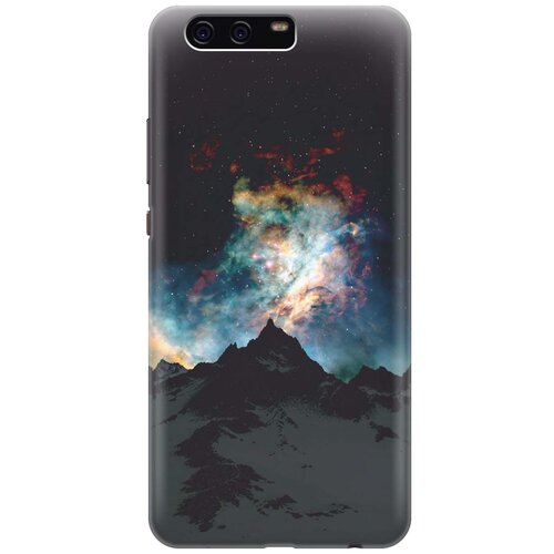 фото Cиликоновый чехол на huawei p10 plus / хуавей п10 плюс с принтом "горы и звезды" gosso