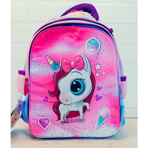 Школьный ранец/рюкзак для девочки Книжка-магнит Пони/ Ранец школьный каркасный с ортопедической спинкой