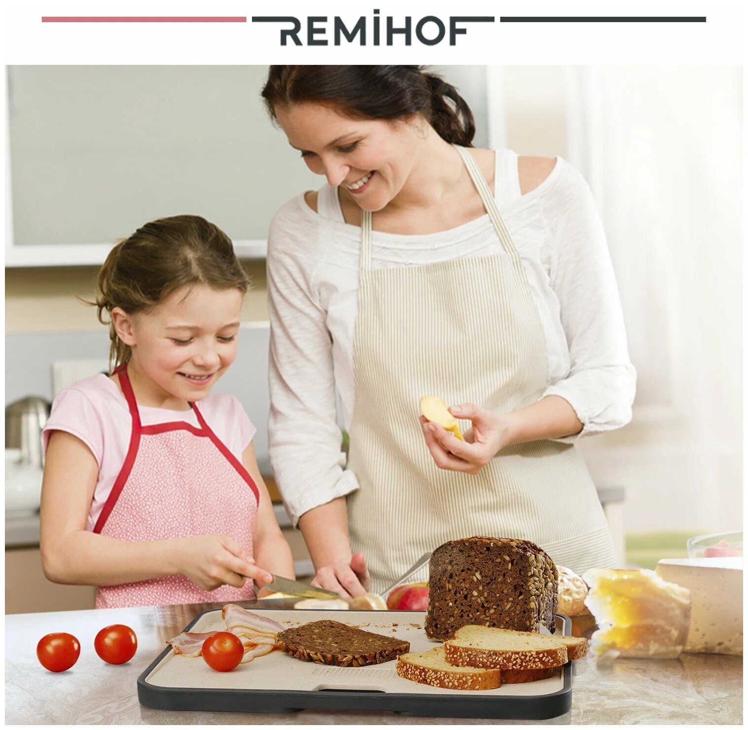 Доска разделочная двухсторонняя Remihof Textur 33,5x28см - фото №7