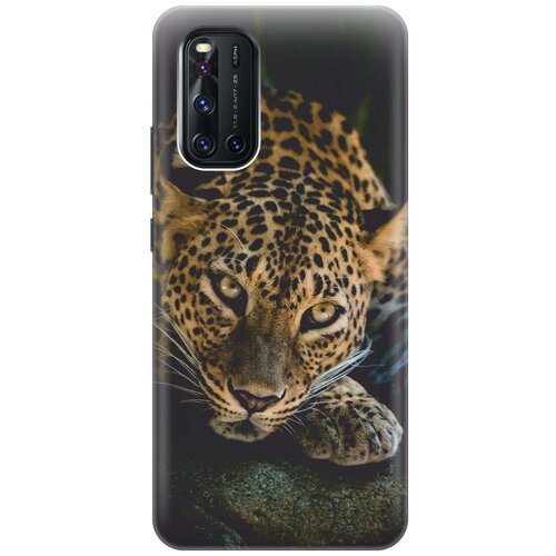фото Cиликоновый чехол на vivo v19 / виво в19 с принтом "загадочный леопард" gosso