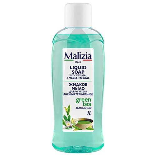 Жидкое мыло для рук и тела антибактериальное Зеленый чай торговой марки MALIZIA