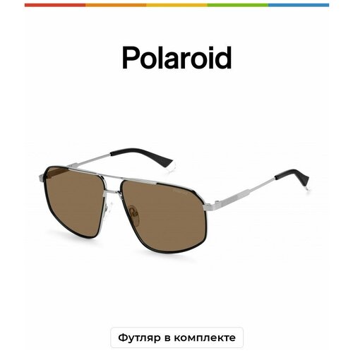 Солнцезащитные очки Polaroid Polaroid PLD 4118/S/X KJ1 M9, коричневый, черный