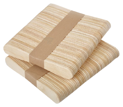Набор деревянных палочек для мороженого, 7,5×1,1-1,5 см, 100 шт - фотография № 1