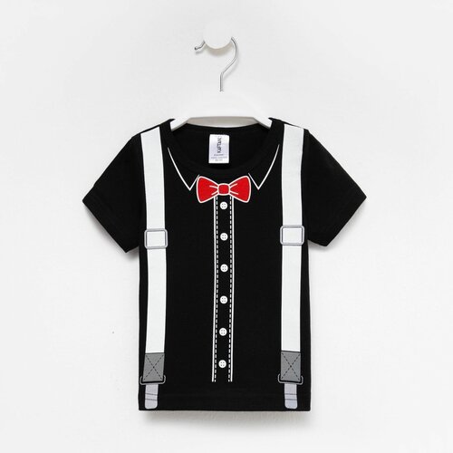 фото Футболка kaftan, размер 28, серый, черный