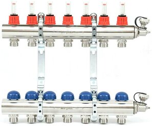 Коллекторная группа UNI-FITT (440E4307) 1", 7 отводов 3/4, расходомер