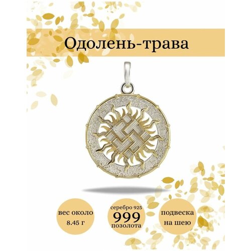 Славянский оберег, подвеска BEREGY, серебро, 925 проба