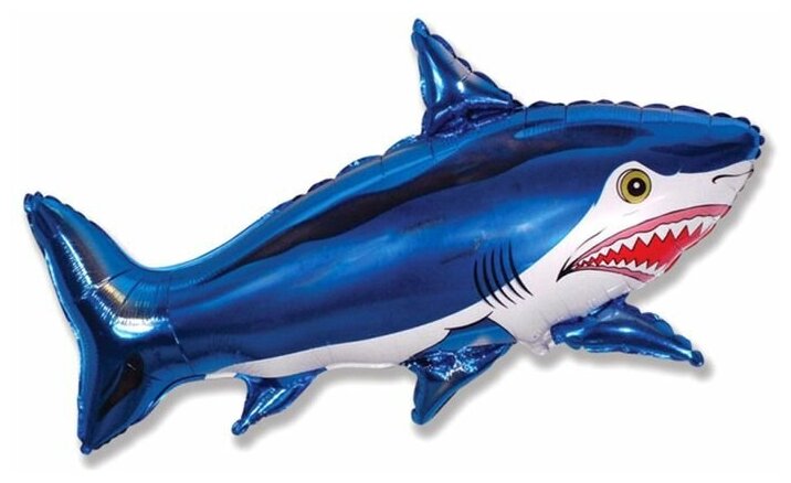 Flexmetal Шар фольгированный 42" «Акула большая», цвет синий