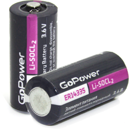 Батарейка GoPower 14335 2/3AA PC1 Li-SOCl2 3.6V (1/10/500) Батарейка GoPower 14335 2/3AA (00-00015331) - фото №3