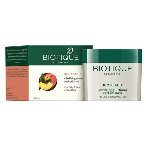 Biotique Отшелушивающая маска-пленка Био Персик Clarifying  Refining Peel-off Mask 50 гр