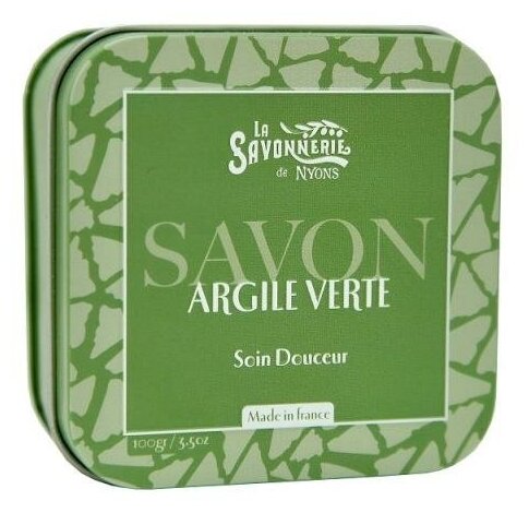 La Savonnerie de Nyons Мыло кусковое Argile Verte, 100 г