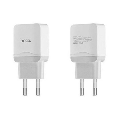 Зарядное устройство Hoco C33A Белый зарядное устройство 2xusb с проводом lightning 100см 2 4а hoco c33a superior черный