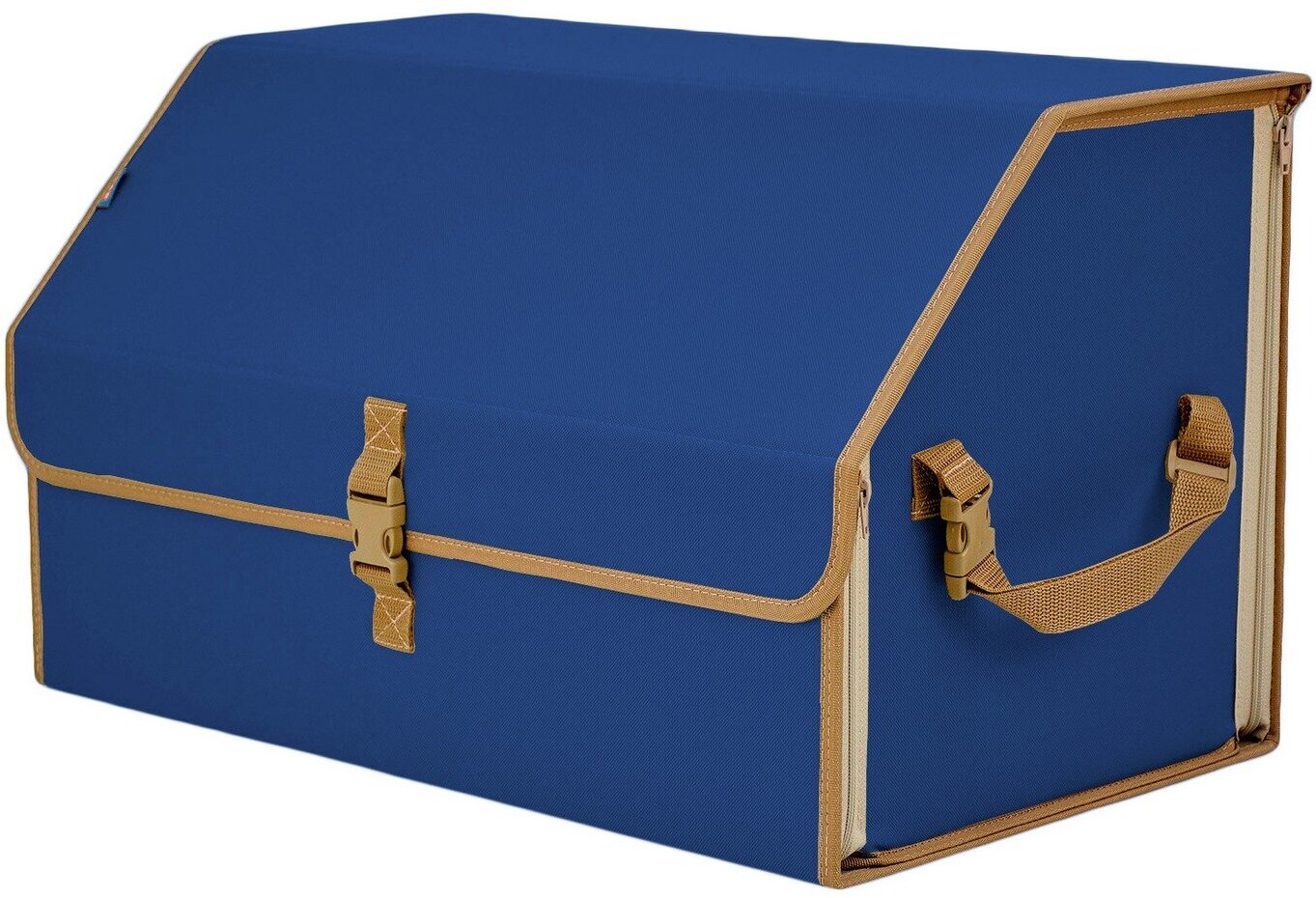 Органайзер-саквояж в багажник "Союз" (размер XL). Цвет: синий с бежевой окантовкой.