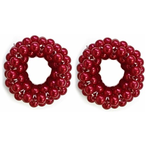 Резинка для волос из жемчужных бусин, комплект - 2 штуки