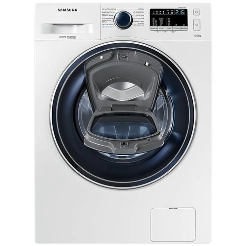 См фронтальная SAMSUNG WW60K40G09WDLP белыйсиний пар дозагрузка 4650000₽